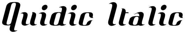 Quidic Italic Font