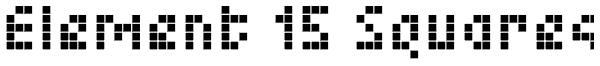 Element 15 Squares Font