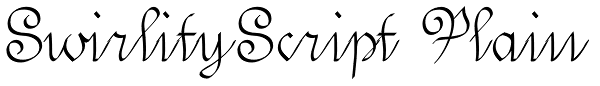 SwirlityScript Plain Font