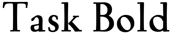 Task Bold Font