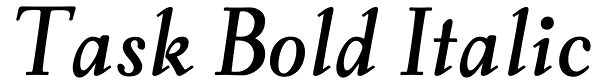 Task Bold Italic Font