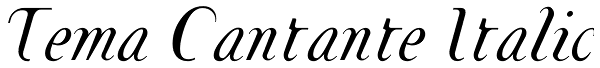 Tema Cantante Italic Font