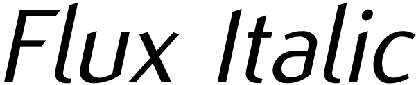 Flux Italic Font