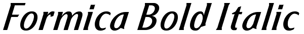 Formica Bold Italic Font