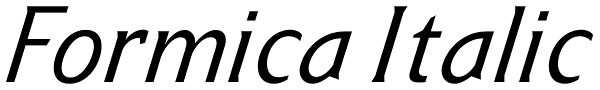 Formica Italic Font