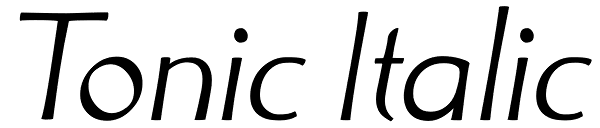 Tonic Italic Font