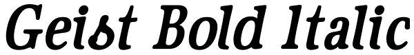 Geist Bold Italic Font