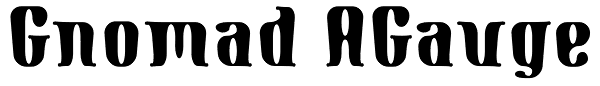 Gnomad AGauge Font