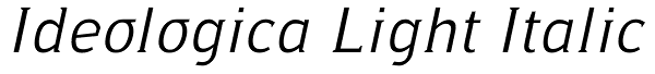 Ideologica Light Italic Font