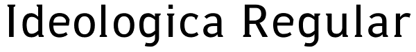 Ideologica Regular Font