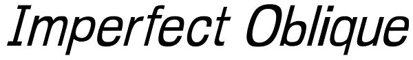 Imperfect Oblique Font