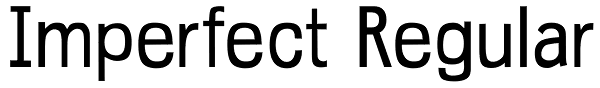 Imperfect Regular Font