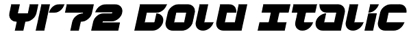 Yr72 Bold Italic Font