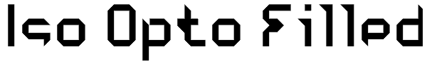 Iso Opto Filled Font