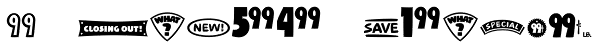 99 Cents Special Font