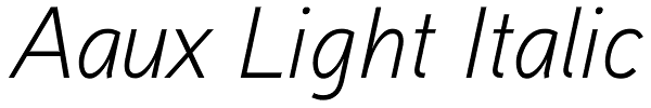 Aaux Light Italic Font