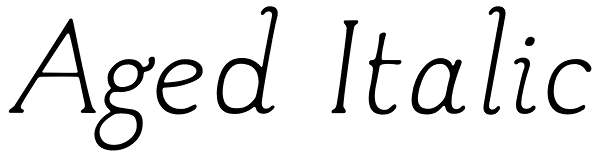 Aged Italic Font