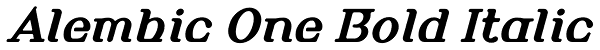 Alembic One Bold Italic Font