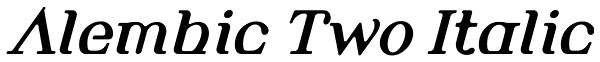 Alembic Two Italic Font