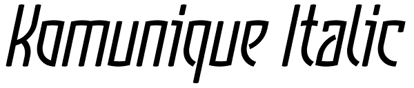 Komunique Italic Font