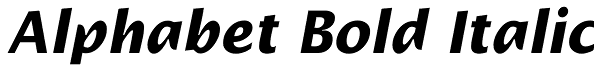 Alphabet Bold Italic Font