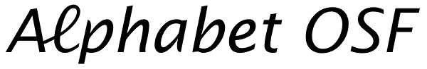 Alphabet OSF Font