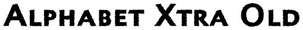 Alphabet Xtra Old Font