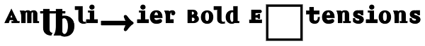 Amplifier Bold Extensions Font