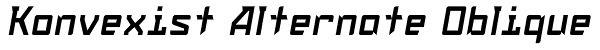 Konvexist Alternate Oblique Font