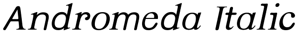 Andromeda Italic Font