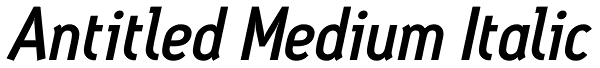 Antitled Medium Italic Font