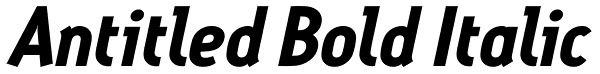 Antitled Bold Italic Font