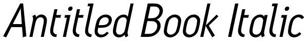 Antitled Book Italic Font