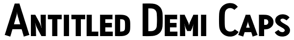 Antitled Demi Caps Font