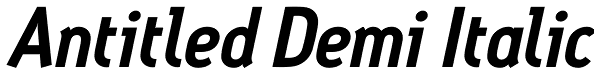 Antitled Demi Italic Font