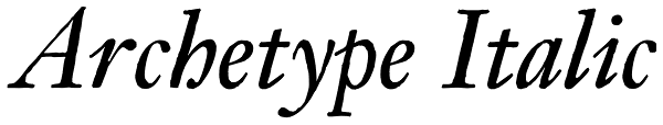 Archetype Italic Font