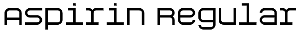 Aspirin Regular Font