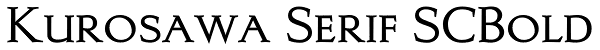 Kurosawa Serif SCBold Font