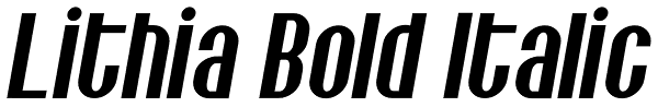 Lithia Bold Italic Font