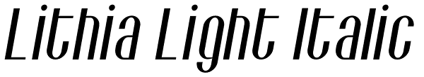 Lithia Light Italic Font