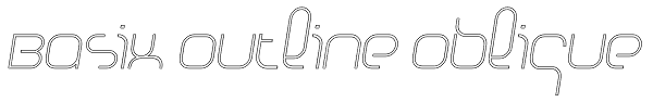 Basix Outline Oblique Font