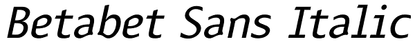 Betabet Sans Italic Font