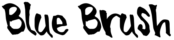 Blue Brush Font