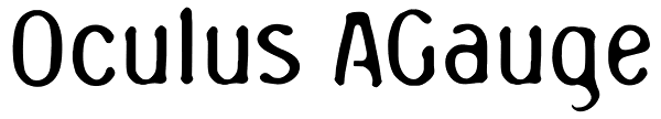 Oculus AGauge Font