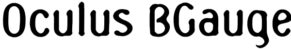 Oculus BGauge Font