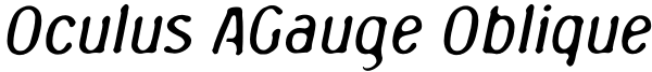 Oculus AGauge Oblique Font