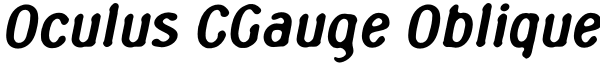 Oculus CGauge Oblique Font