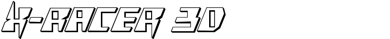 X-Racer 3D Font