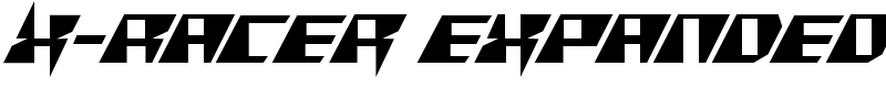 X-Racer Expanded Font