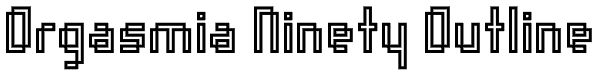 Orgasmia Ninety Outline Font